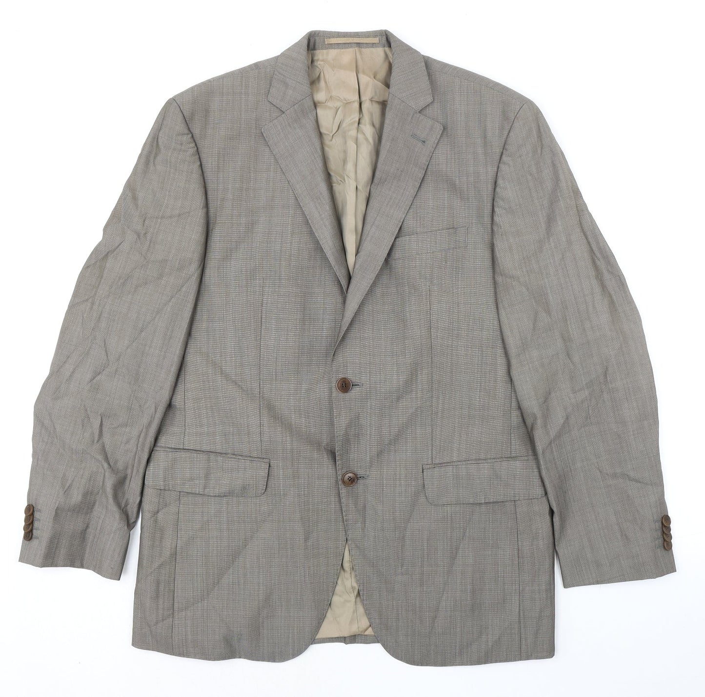 Mens UK Size 44 Benvenuto Regular Beige Suit Jacket