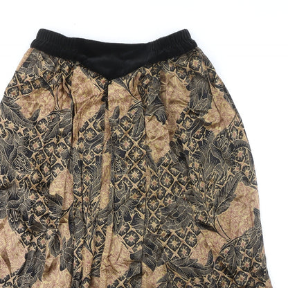 Basler Womens Multicoloured Satin Long Geometric A-Line Skirt Size 10