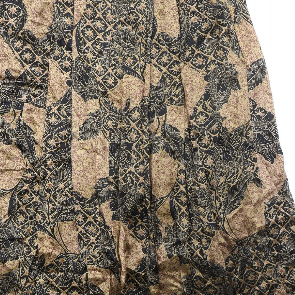 Basler Womens Multicoloured Satin Long Geometric A-Line Skirt Size 10