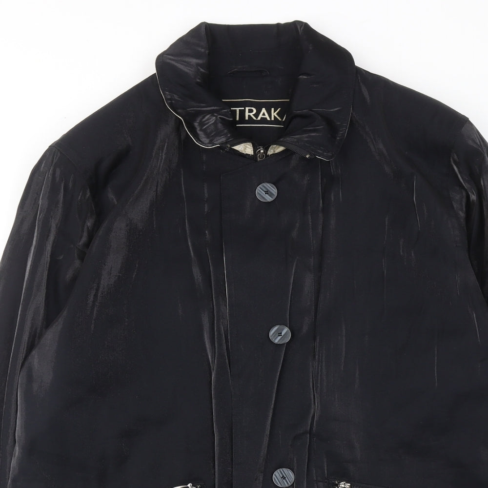 Womens UK Size S Astraka Black Overcoat
