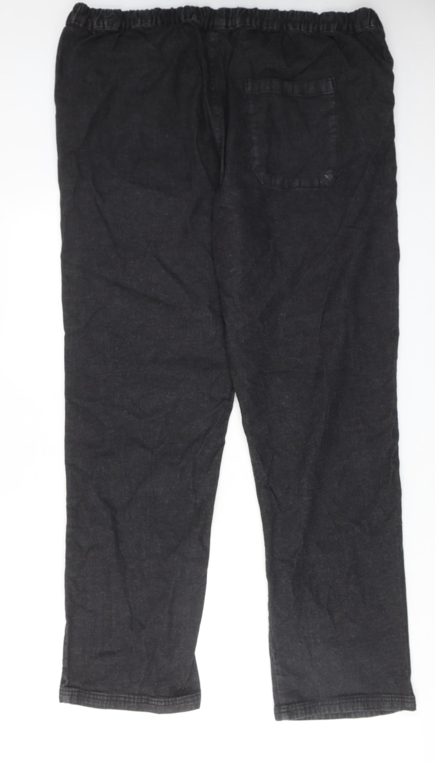 Atlas Mens Black Cotton Straight Jeans Size 2XL L32 in Regular