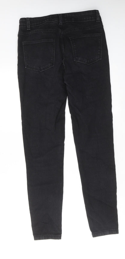 Denim & Co. Womens Black Cotton Skinny Jeans Size 12 L29 in Regular Zip
