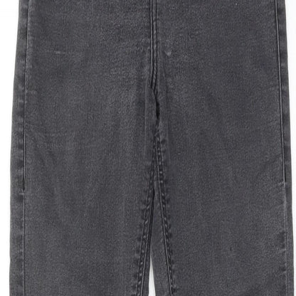 Topshop Womens Grey Cotton Skinny Jeans Size 25 in L32 in Regular Zip