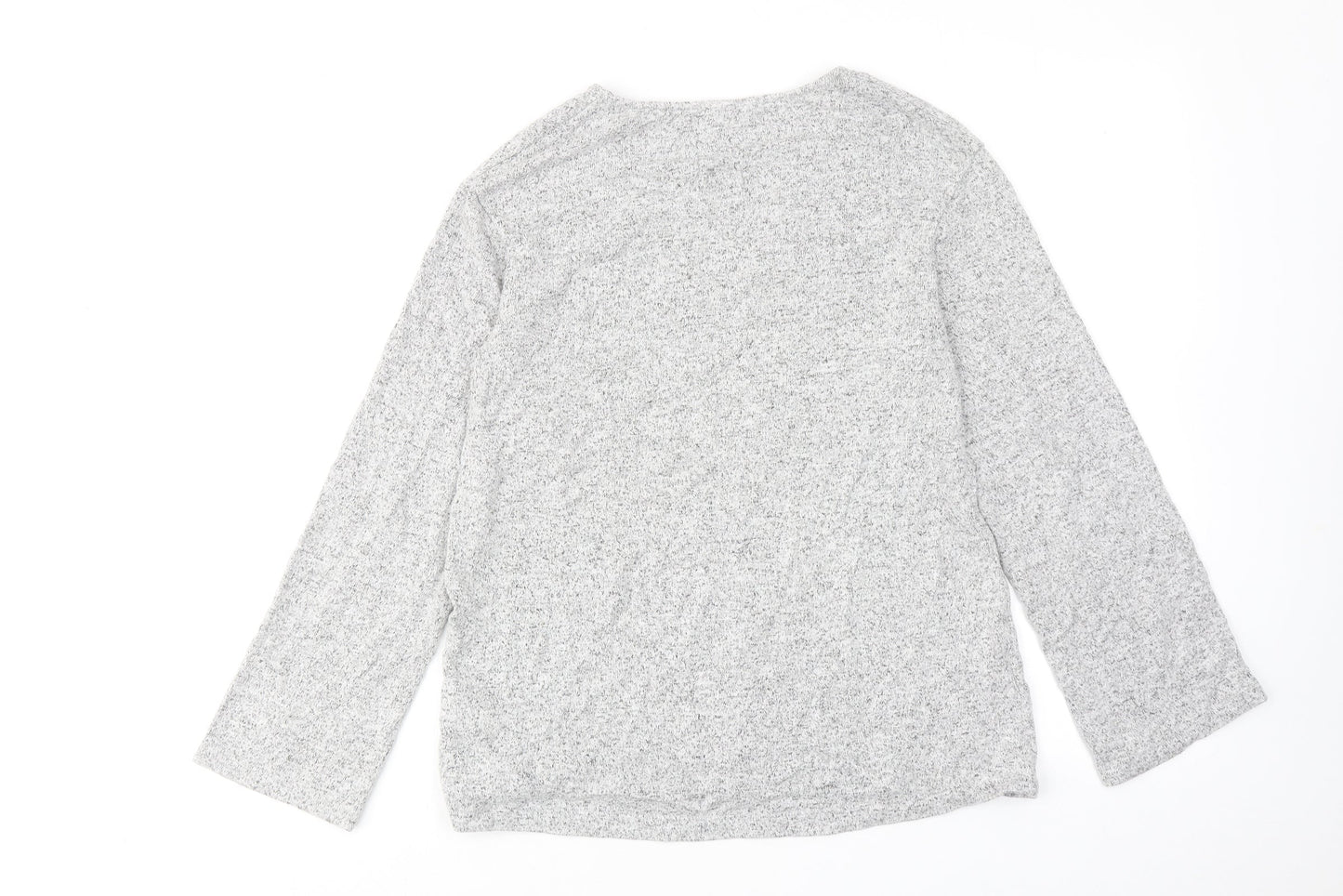 Womens UK Size XS H&M Grey Basic Blouse