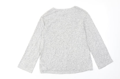 Womens UK Size XS H&M Grey Basic Blouse
