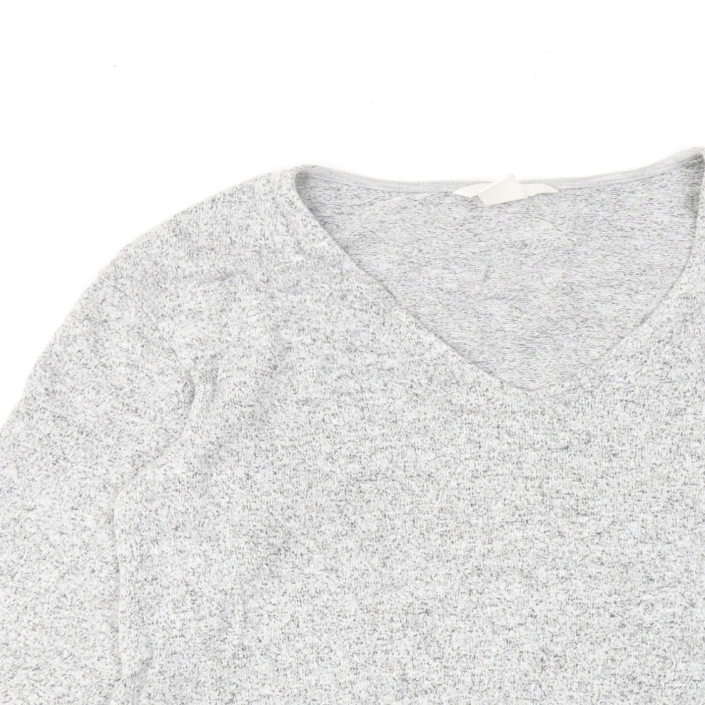 Womens UK Size XS H&M Grey Basic Blouse
