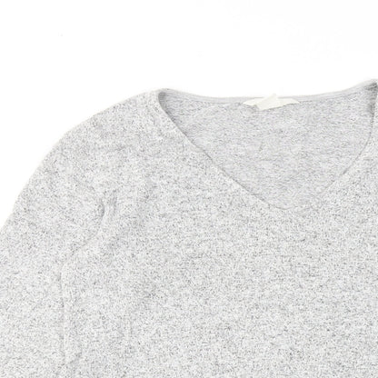 Womens UK Size XS H&M Grey Basic Blouse