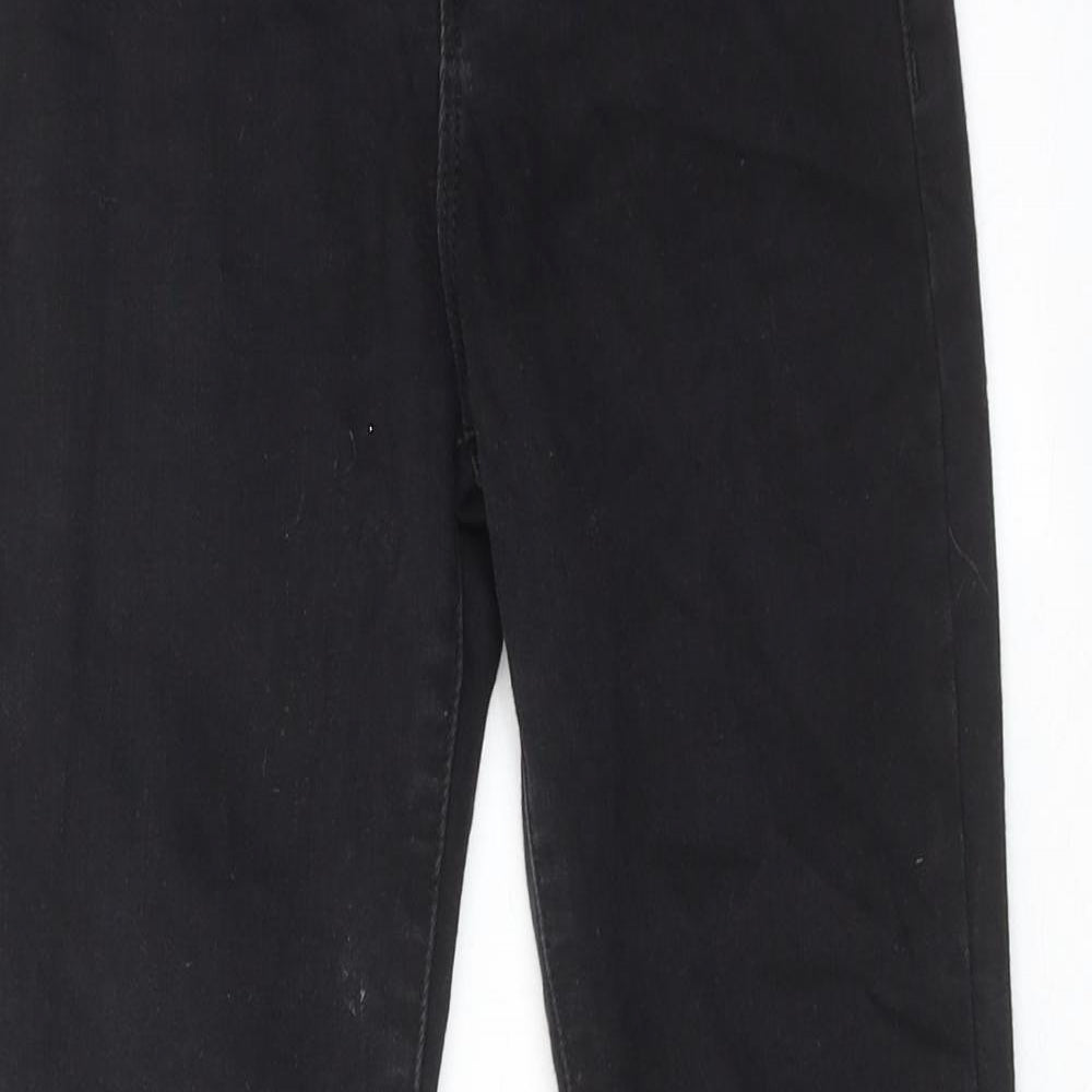River Island Girls Black Cotton Skinny Jeans Size 9 Years Regular Zip
