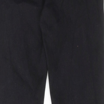 River Island Girls Black Cotton Skinny Jeans Size 9 Years Regular Zip