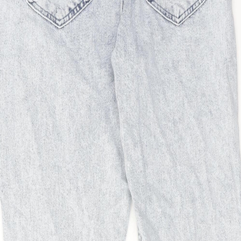 Boohoo Mens Blue Cotton Tapered Jeans Size 32 in Regular Zip - Side Stripe Detail