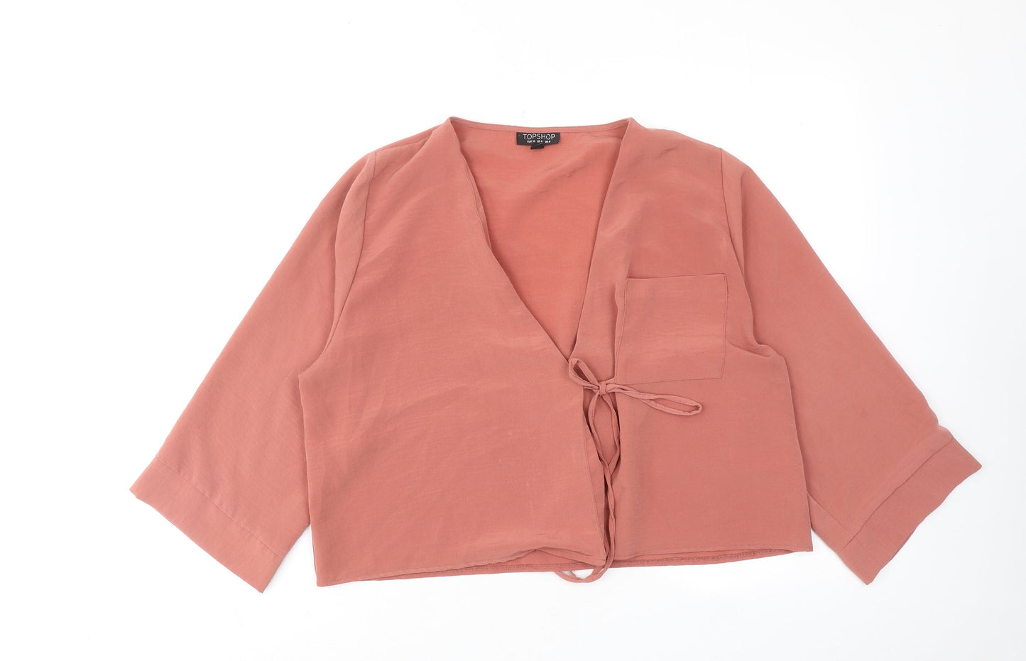 Womens UK Size 8 Topshop Pink Basic Blouse