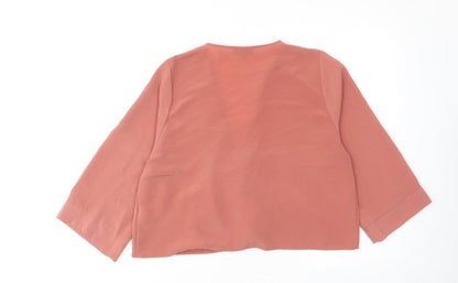 Womens UK Size 8 Topshop Pink Basic Blouse