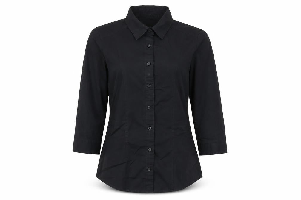 Womens UK Size 8 Marks and Spencer Black Basic Button-Up