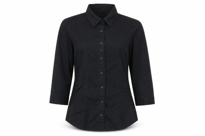 Womens UK Size 8 Marks and Spencer Black Basic Button-Up