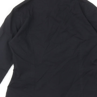 Womens UK Size 8 Marks and Spencer Black Basic Button-Up