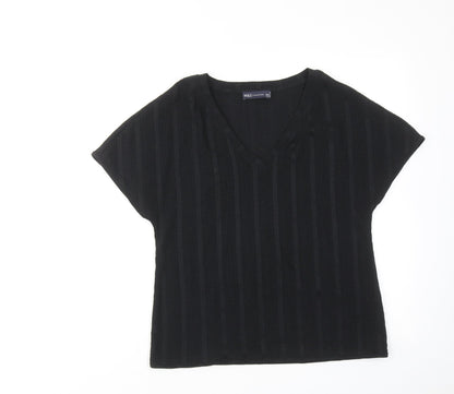 Womens UK Size 6 Marks and Spencer Black Basic T-Shirt