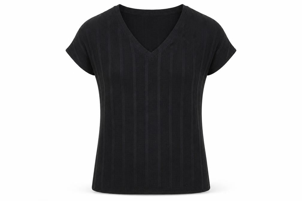 Womens UK Size 6 Marks and Spencer Black Basic T-Shirt