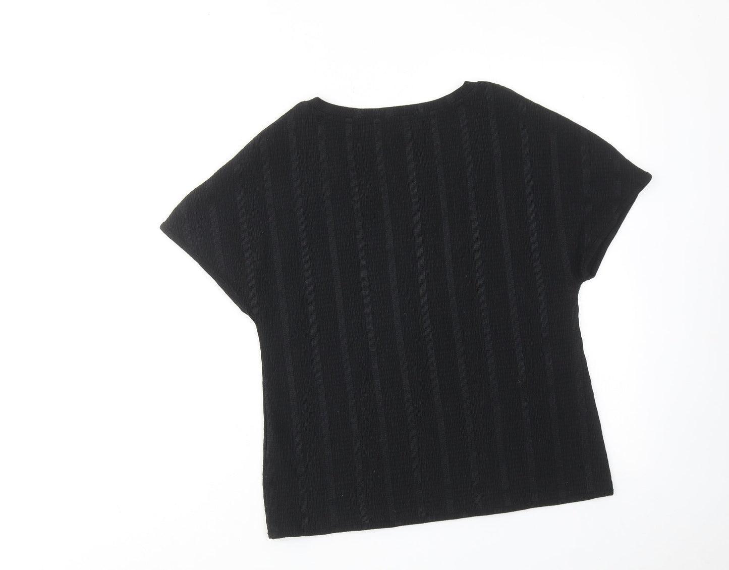 Womens UK Size 6 Marks and Spencer Black Basic T-Shirt