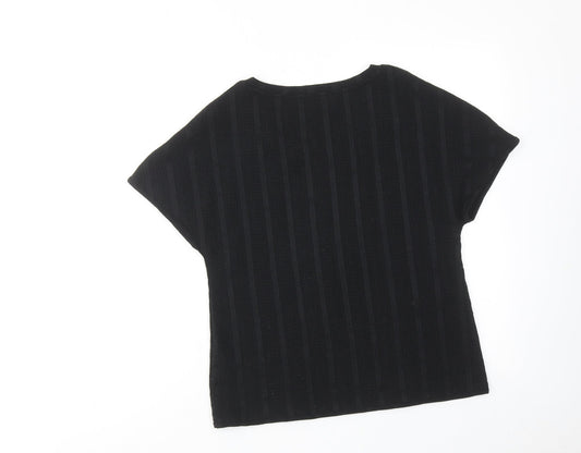 Womens UK Size 6 Marks and Spencer Black Basic T-Shirt