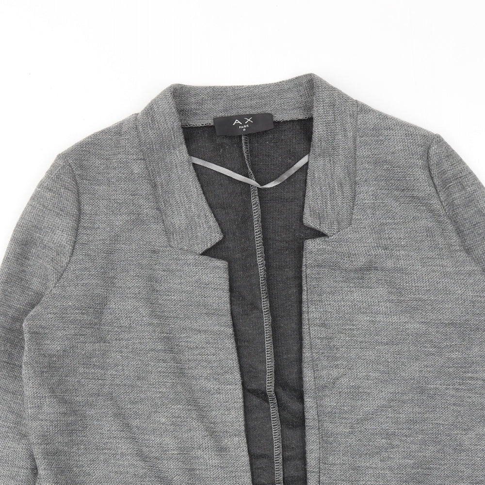 AX Paris Womens Grey Jacket Blazer Size 8