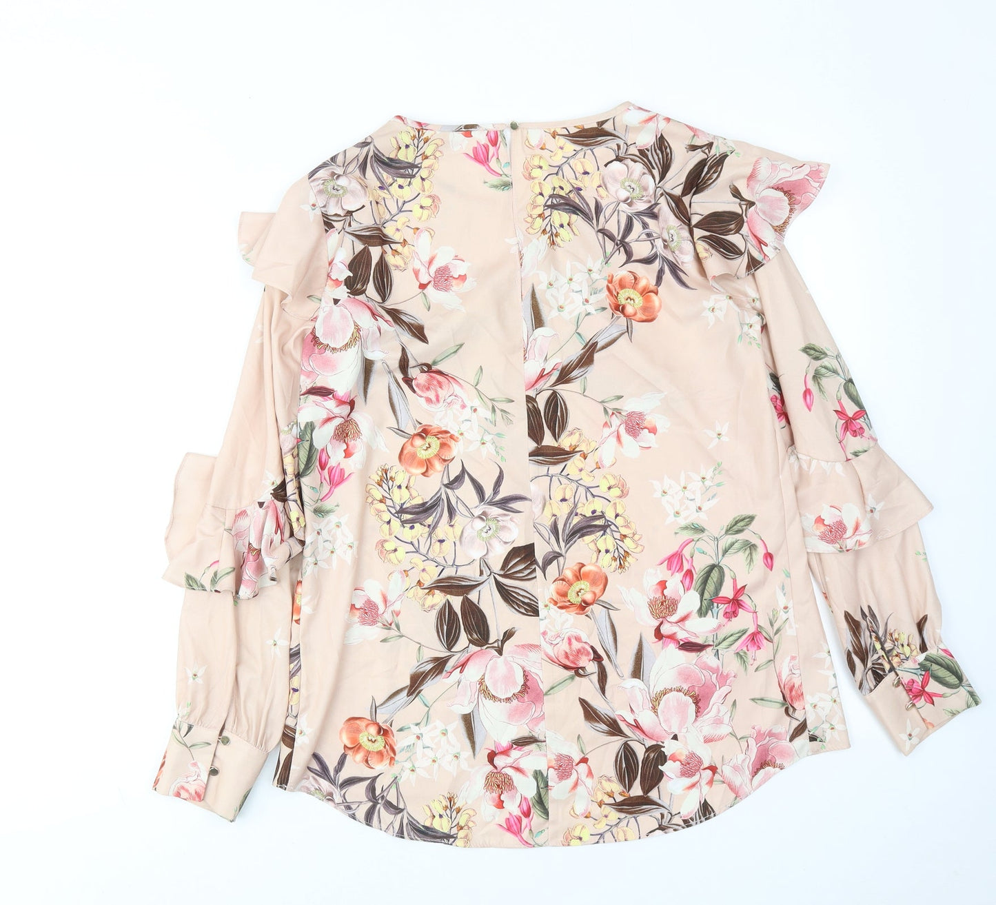 Womens UK Size 8 River Island Beige Basic Blouse