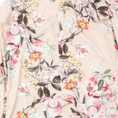 Womens UK Size 8 River Island Beige Basic Blouse