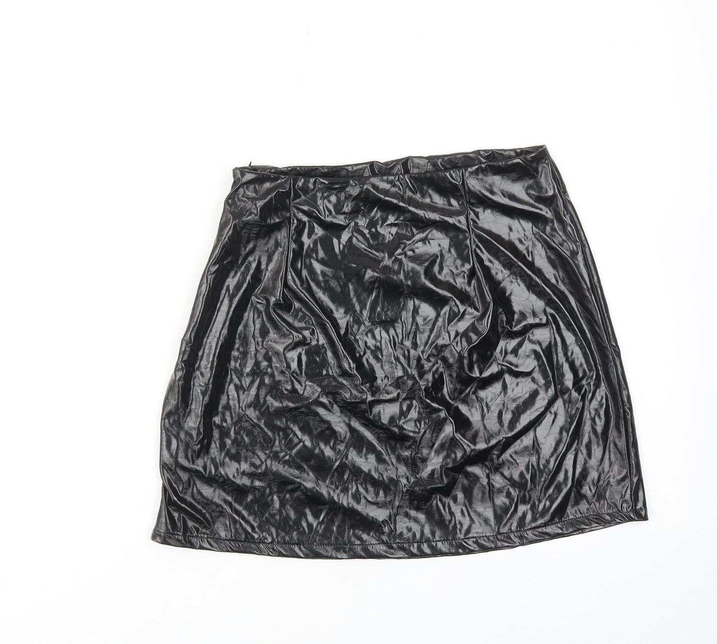 ASOS Womens Black Polyester Mini Skirt Size 10 Zip