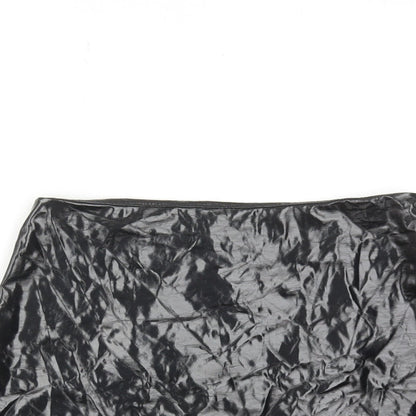 ASOS Womens Black Polyester Mini Skirt Size 10 Zip