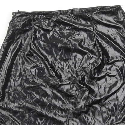 ASOS Womens Black Polyester Mini Skirt Size 10 Zip