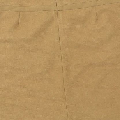 Marks and Spencer Womens Brown Polyester Mini Skirt Size 8 Zip