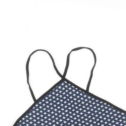 Womens UK Size XS Zara Blue Cropped Tank