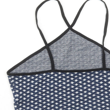 Womens UK Size XS Zara Blue Cropped Tank