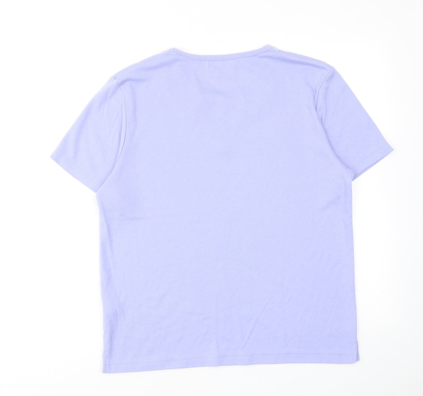 Womens UK Size M Fay Louise Purple Basic T-Shirt
