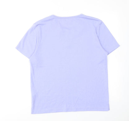 Womens UK Size M Fay Louise Purple Basic T-Shirt