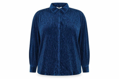 Womens UK Size 16 Glamorous Blue Basic Button-Up