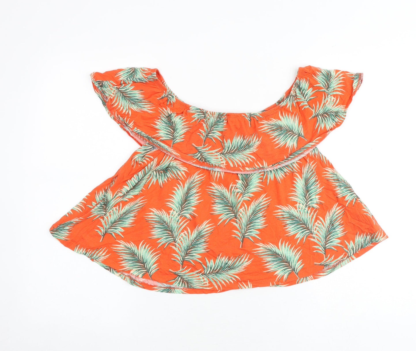 Womens UK Size 12 New Look Orange Basic Tank