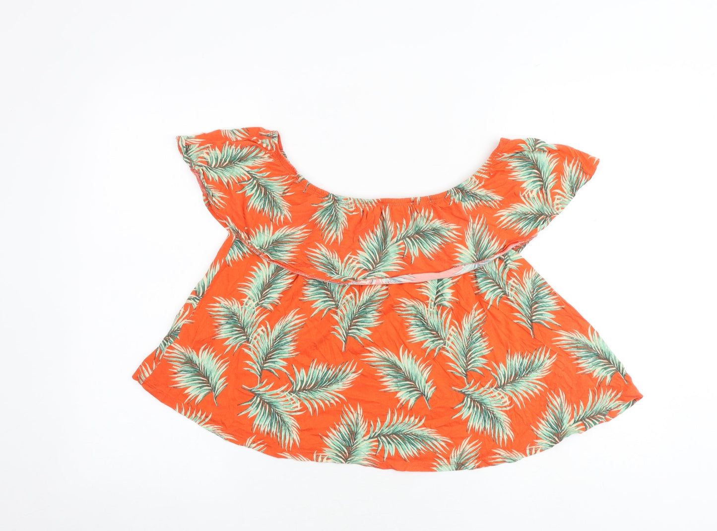 Womens UK Size 12 New Look Orange Basic Tank