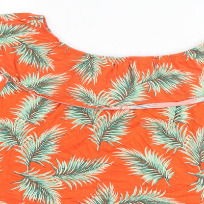 Womens UK Size 12 New Look Orange Basic Tank