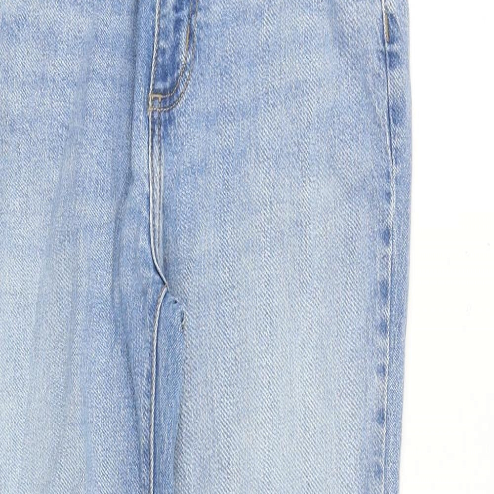 Vintage Thread Womens Blue Cotton Straight Jeans Size 24 in L28 in Regular Zip
