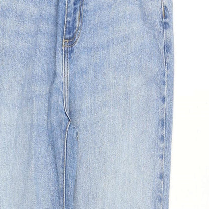 Vintage Thread Womens Blue Cotton Straight Jeans Size 24 in L28 in Regular Zip