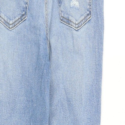 Vintage Thread Womens Blue Cotton Straight Jeans Size 24 in L28 in Regular Zip