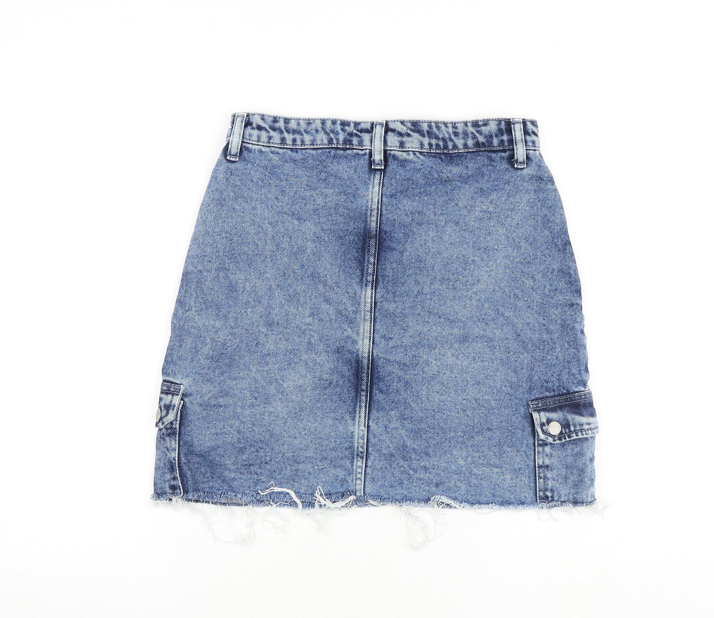 Womens UK Size 10 Denim & Co. Cargo Denim Skirt