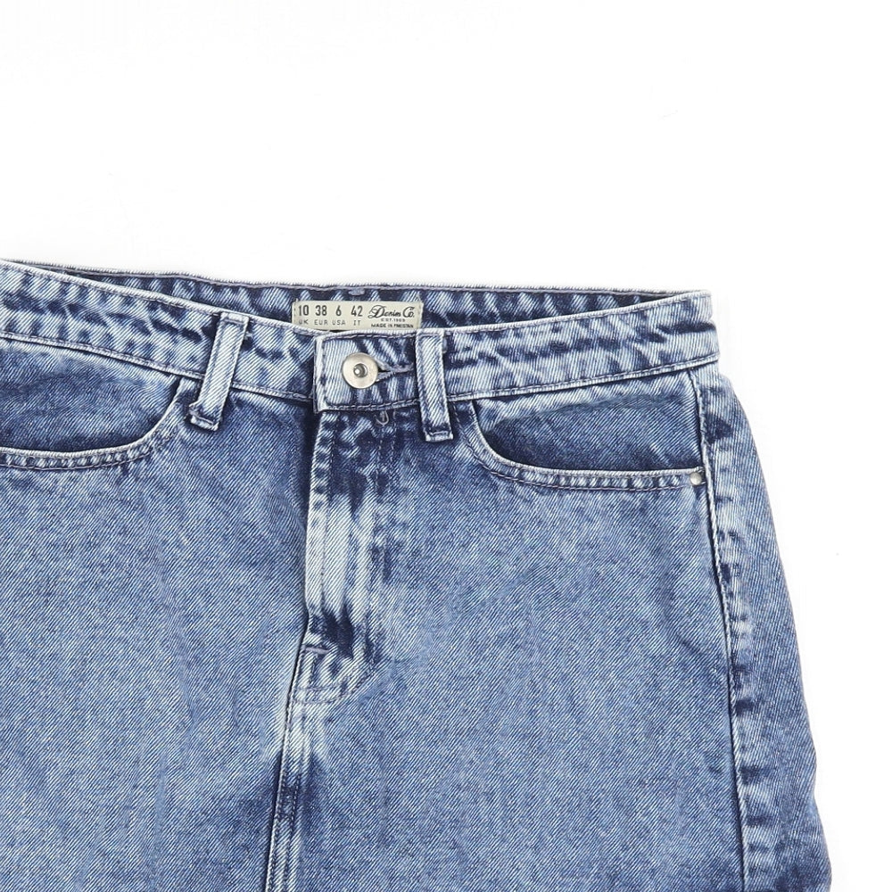 Womens UK Size 10 Denim & Co. Cargo Denim Skirt