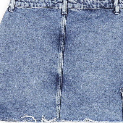 Womens UK Size 10 Denim & Co. Cargo Denim Skirt