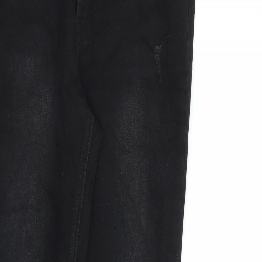 Denim & Co. Womens Black Cotton Skinny Jeans Size 10 L28 in Regular Zip