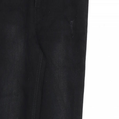 Denim & Co. Womens Black Cotton Skinny Jeans Size 10 L28 in Regular Zip