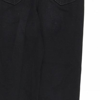 Denim & Co. Womens Black Cotton Skinny Jeans Size 10 L28 in Regular Zip