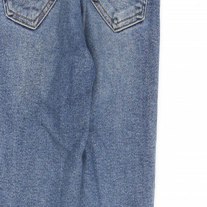 Denim & Co. Womens Blue Cotton Skinny Jeans Size 6 L27 in Regular Button