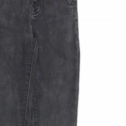 Bershka Womens Grey Cotton Skinny Jeans Size 6 L28 in Regular Zip