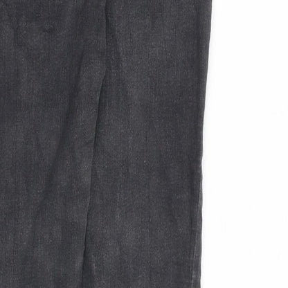 Bershka Womens Grey Cotton Skinny Jeans Size 6 L28 in Regular Zip